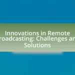 Innovations in Remote Broadcasting: Challenges and Solutions