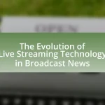 The Evolution of Live Streaming Technology in Broadcast News