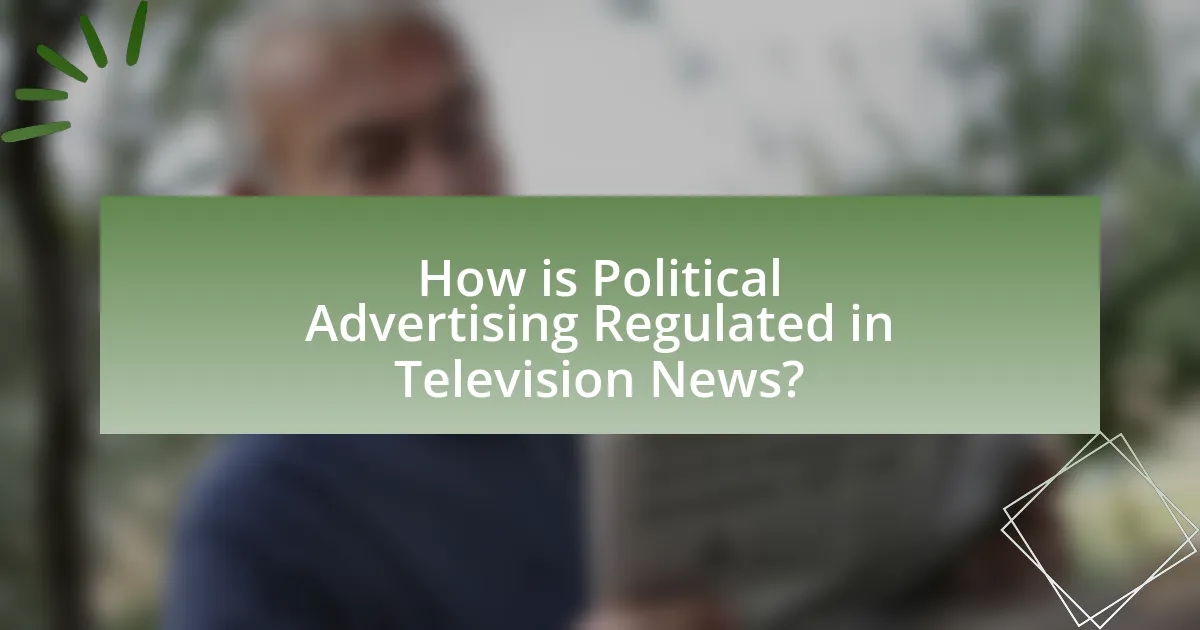 How is Political Advertising Regulated in Television News?