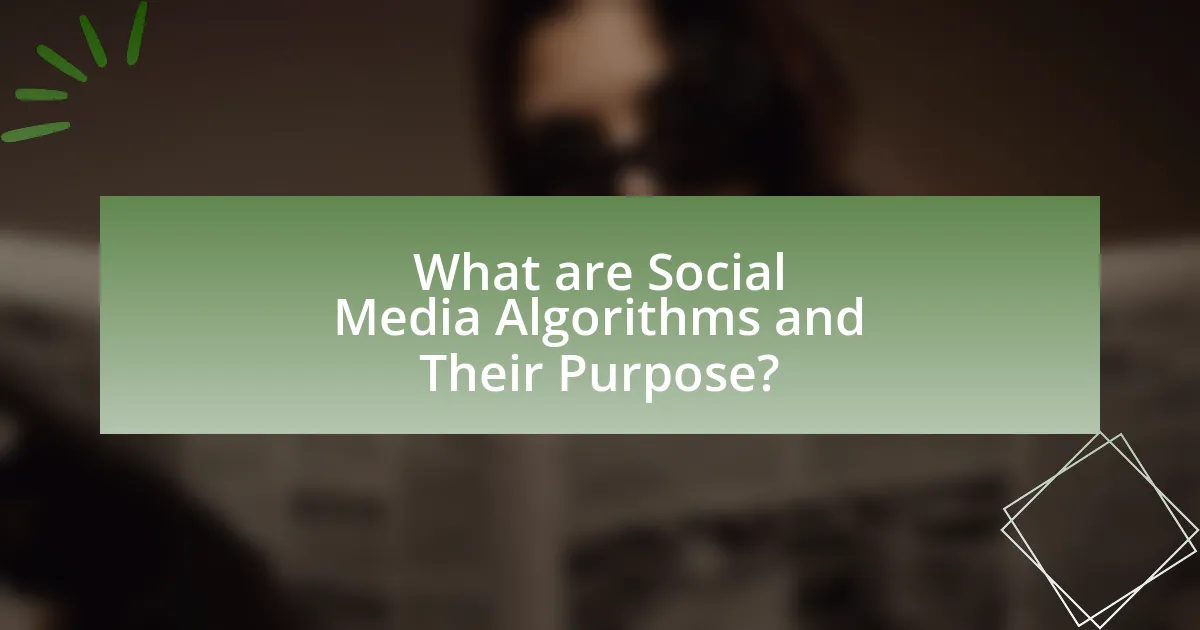 What are Social Media Algorithms and Their Purpose?