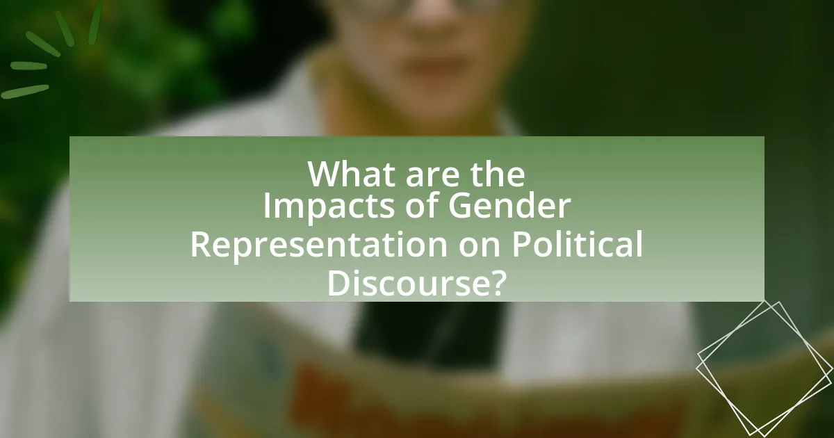 What are the Impacts of Gender Representation on Political Discourse?