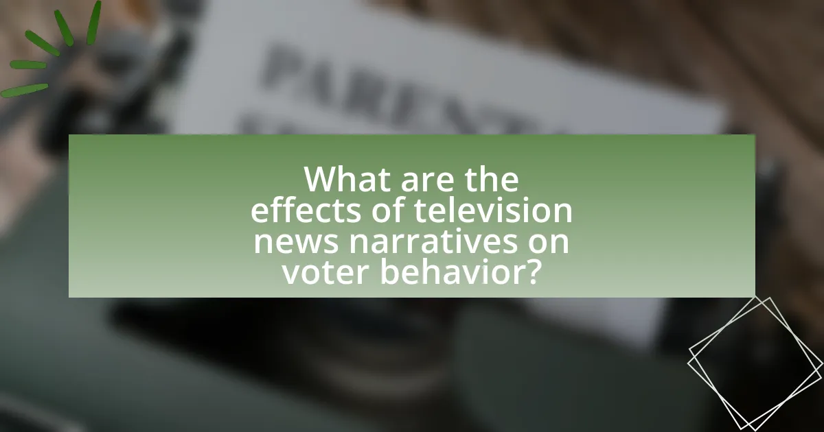 What are the effects of television news narratives on voter behavior?