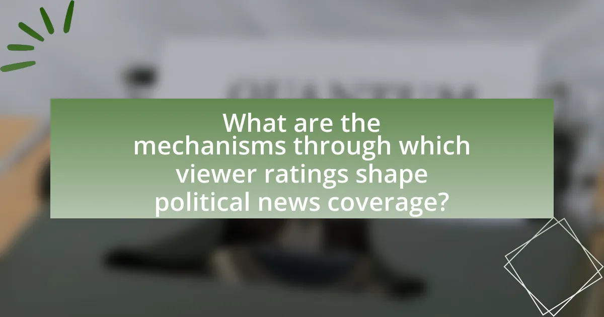 What are the mechanisms through which viewer ratings shape political news coverage?